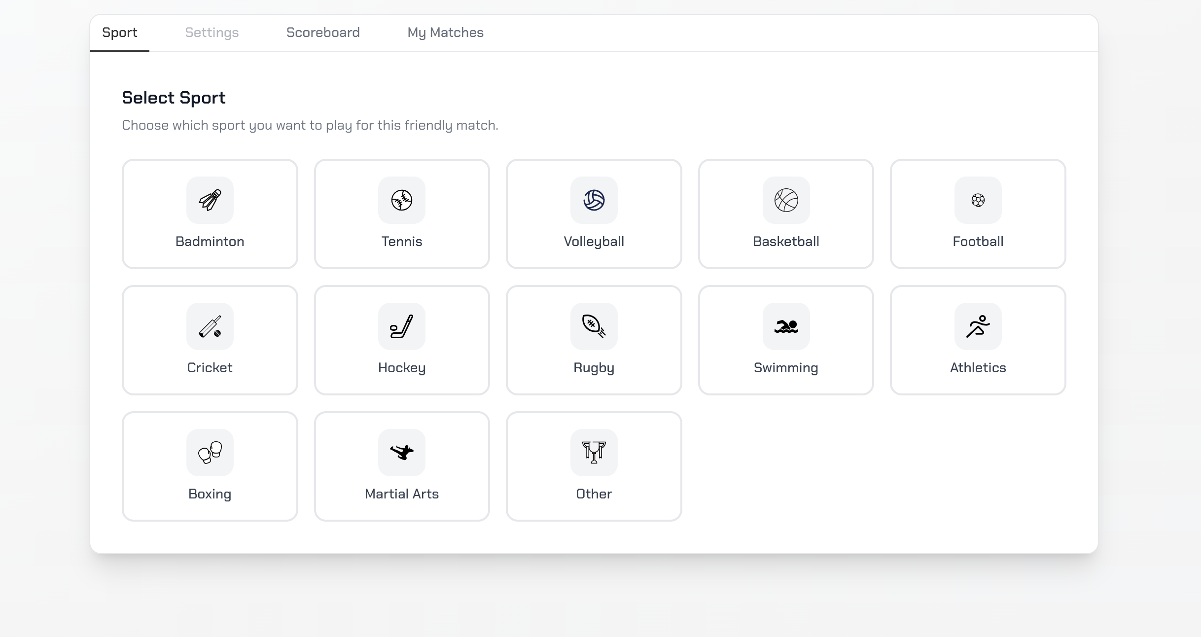 Scoring App - Tournament And Friendly