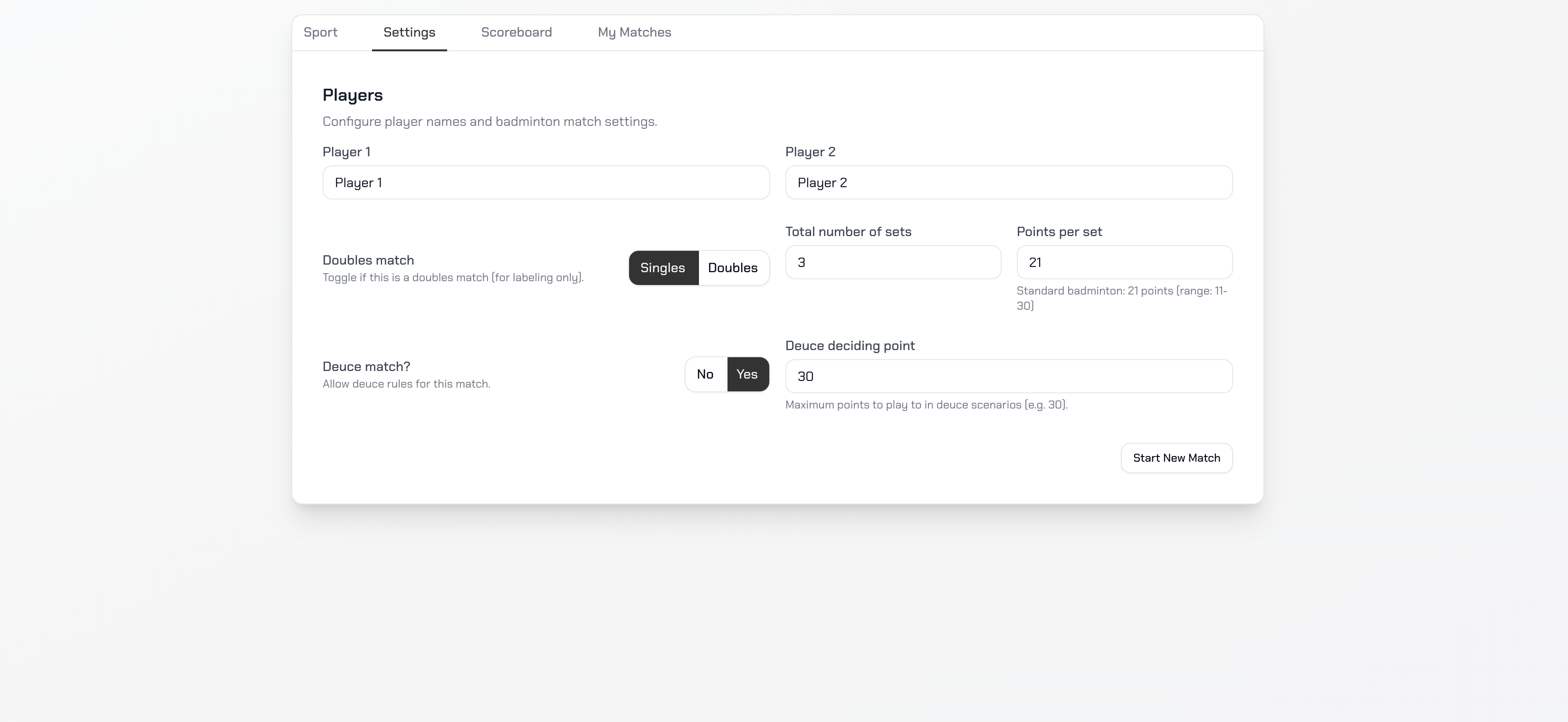 Scoring App - Tournament Lookup